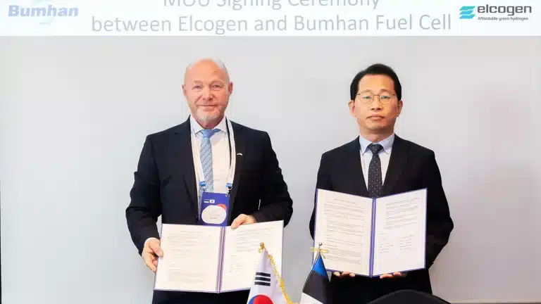 Elcogen announces Memorandum of Understanding with Bumhan Fuel Cell Co